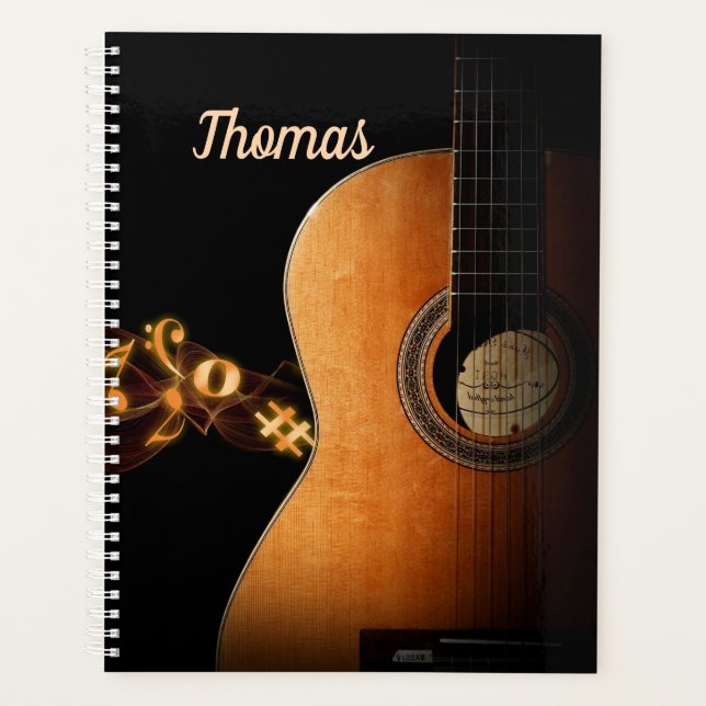 Guitar Music Personalised Planner (Front)