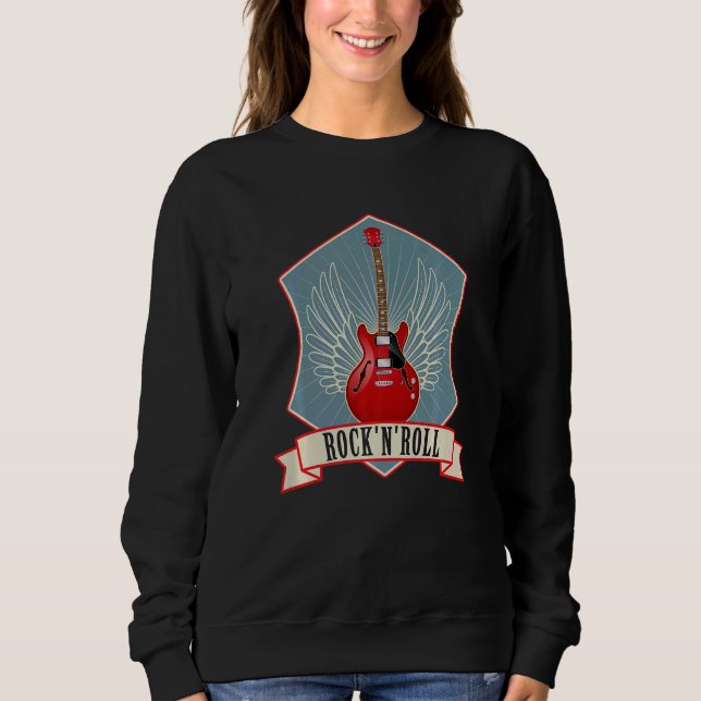 Guitar Music  Roch N Roll Sweatshirt (Front)