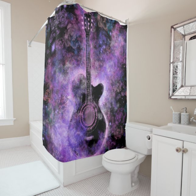 Guitar Music Shower Curtain (In Situ)