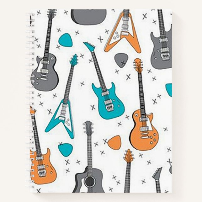 Guitar Music Spiral Notebook (Front)