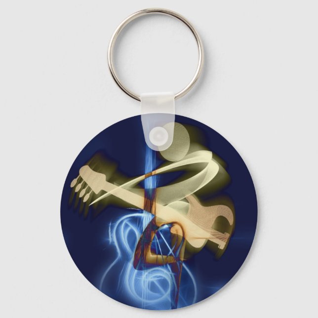 Guitar Music String Destiny Song and Dance Key Ring (Front)