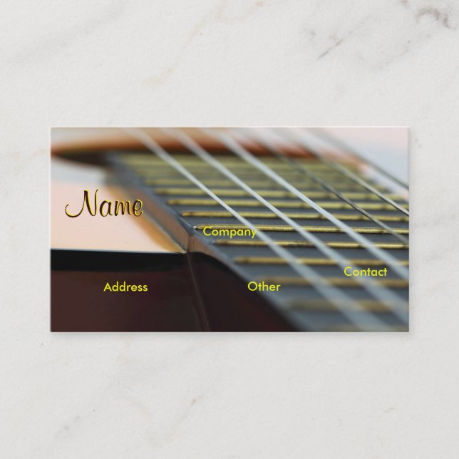 Guitar Music Teacher Business Card (Front)