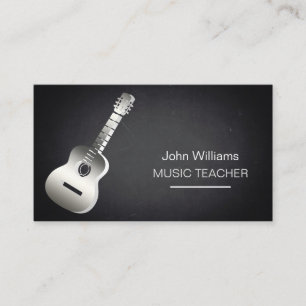 Guitar Music Teacher DJ Player Musician  Business  Business Card