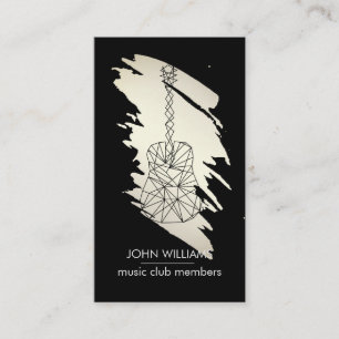 Guitar Music Teacher Player Splatter Artist Business Card