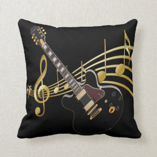 Guitar Music Throw Pillow