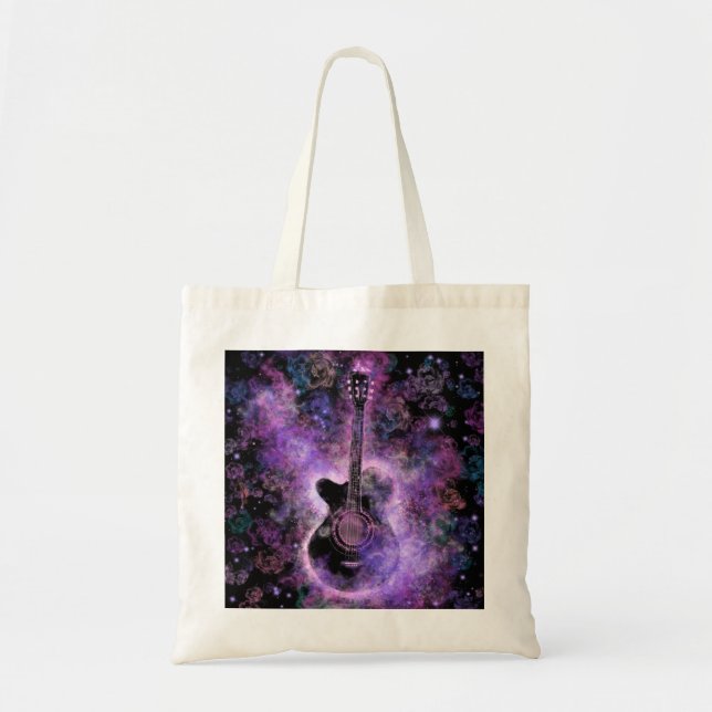 Guitar Music Tote Bag (Front)