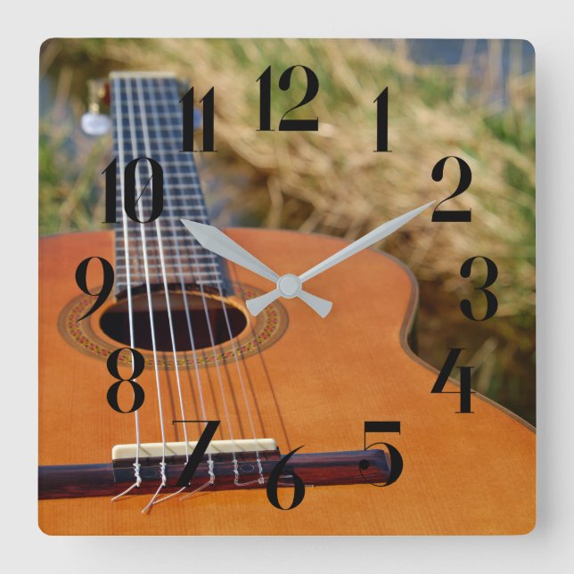 Guitar / Musical Instrument Photo Square Wall Clock (Front)
