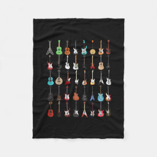 Guitar Musical Instrument Rock and Roll Fleece Blanket