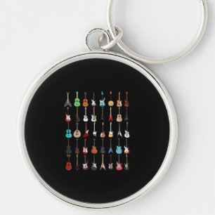 Guitar Musical Instrument Rock and Roll Key Ring