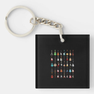 Guitar Musical Instrument Rock and Roll Key Ring