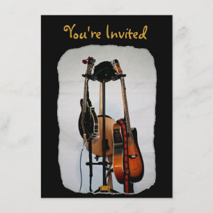 Guitar Musical Instruments Invitations