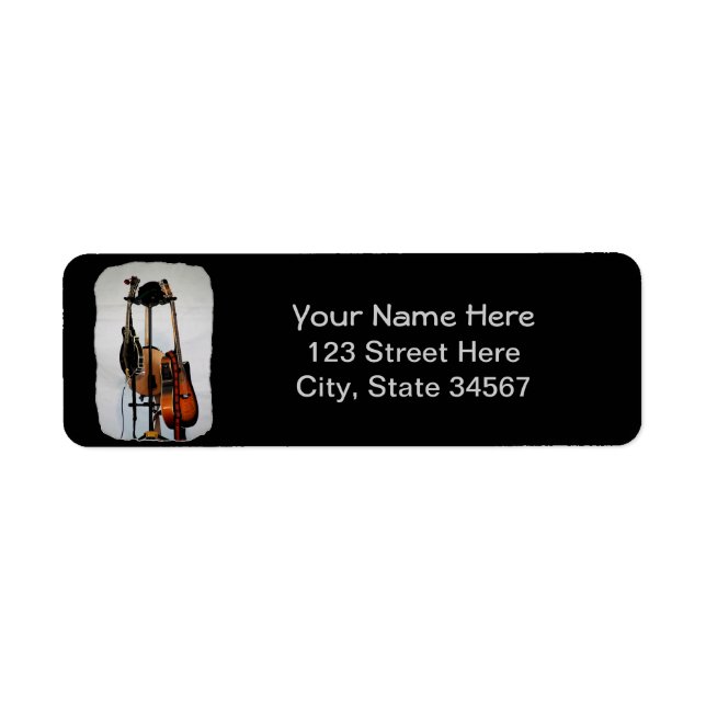Guitar Musical Instruments Return Address Labels (Front)