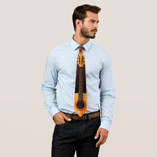 Guitar Necktie Music-Themed Design Version 1 (In Situ)