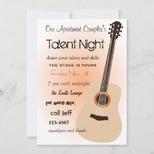 Guitar Night Invitation