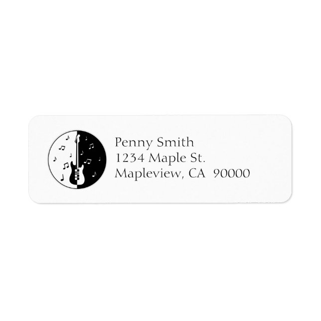 Guitar Night Return Address Label (Front)