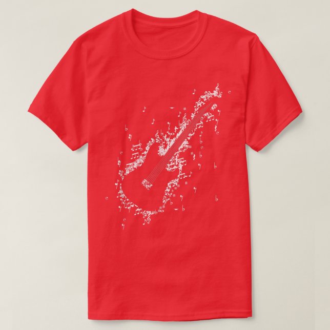 Guitar notes awesome design  T-Shirt (Design Front)