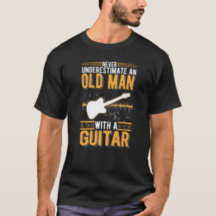 Guitar Old Man Electric Guitar Grandpa Guitarist T-Shirt
