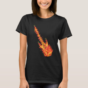 Guitar On Fire Rockstar Guitarist Musical Outfit T-Shirt