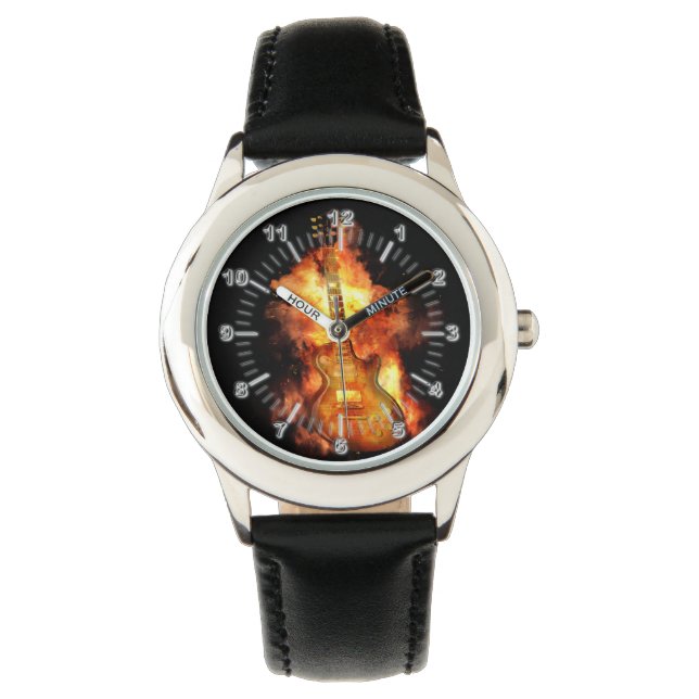 Guitar on fire watch (Front)