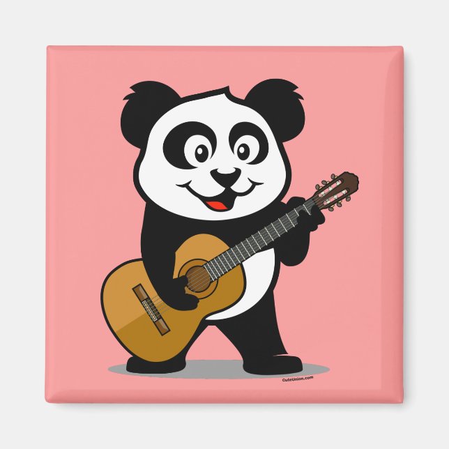 Guitar Panda Magnet (Front)