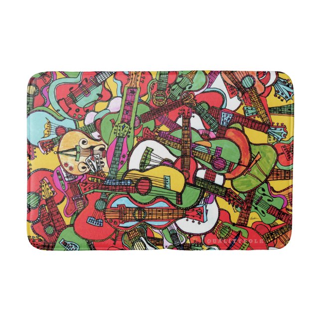 Guitar Party Bath Mat (Front)
