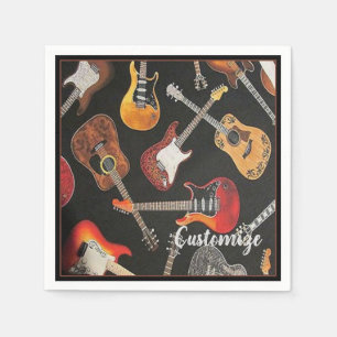 Guitar Pattern Paper Napkins