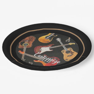 Guitar Pattern Paper Plate