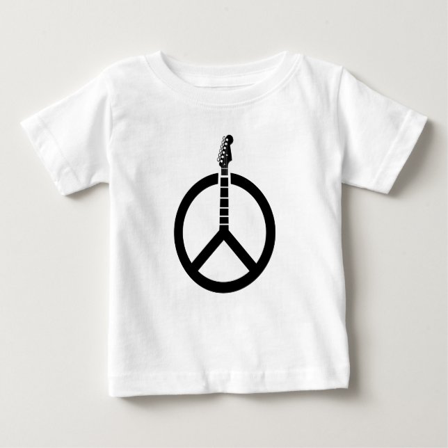 Guitar Peace Sign Baby T-Shirt (Front)