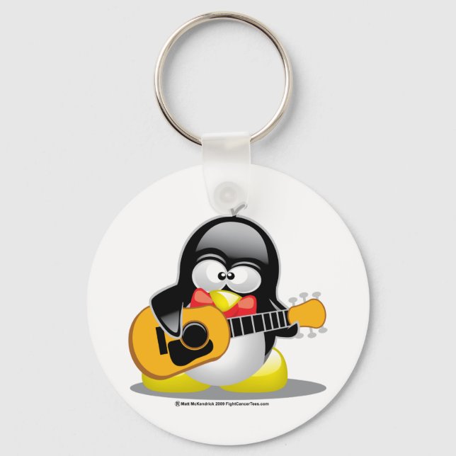 Guitar Penguin Key Ring (Front)