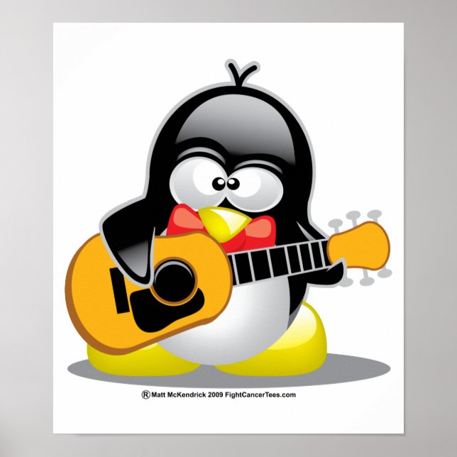 Guitar Penguin Poster (Front)