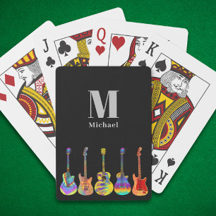 Guitar personalised playing cards