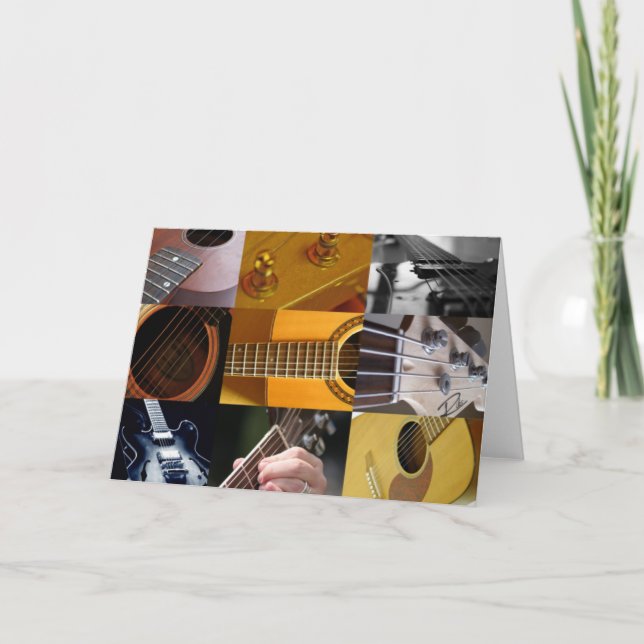 Guitar Photos Collage Card (Front)