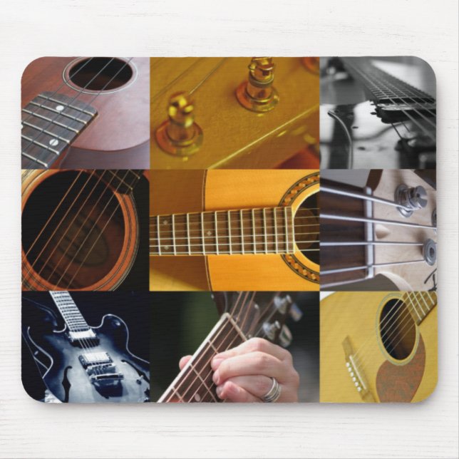 Guitar Photos Collage Mouse Pad (Front)