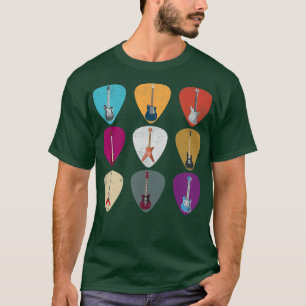 Guitar Pick Design For Guitarist Retro Vintage Pre T-Shirt