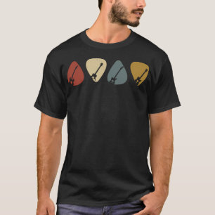 Guitar Pick Gift For Guitarist Retro Vintage T-Shirt
