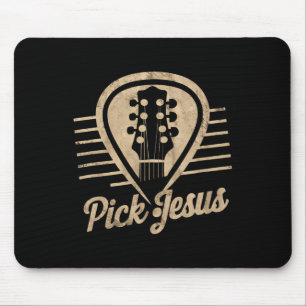 Guitar Pick Jesus Music Pastor Happy Easter Day Gu Mouse Pad