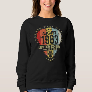 Guitar Pick  Legends Were Born In August 1963 Guit Sweatshirt