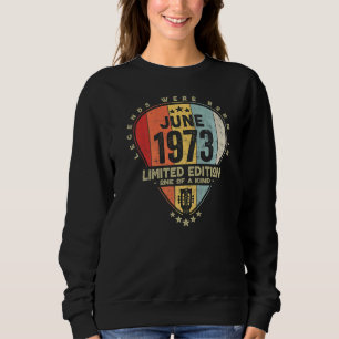 Guitar Pick  Legends Were Born In June 1973 Guitar Sweatshirt