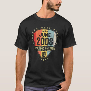 Guitar Pick Legends Were Born In June 2008 Guitar T-Shirt