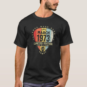 Guitar Pick Legends Were Born In March 1973 Guitar T-Shirt