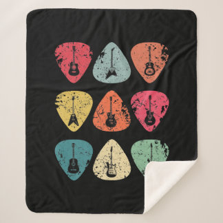 Guitar Pick Retro Vintage for Guitarists Bassist Sherpa Blanket