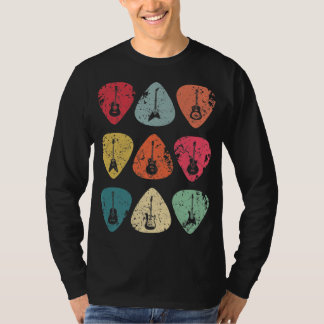 Guitar Pick Retro Vintage for Guitarists Bassist T-Shirt