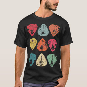 Guitar Pick Retro Vintage for Guitarists Bassist T-Shirt