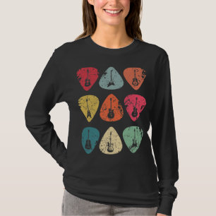 Guitar Pick Retro Vintage for Guitarists Bassist T-Shirt