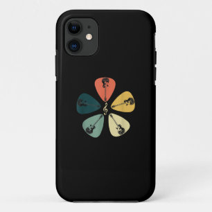Guitar Pick Shirt. Retro Style, Gift For Guitarist iPhone 11 Case