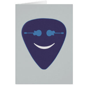 guitar pick smile face