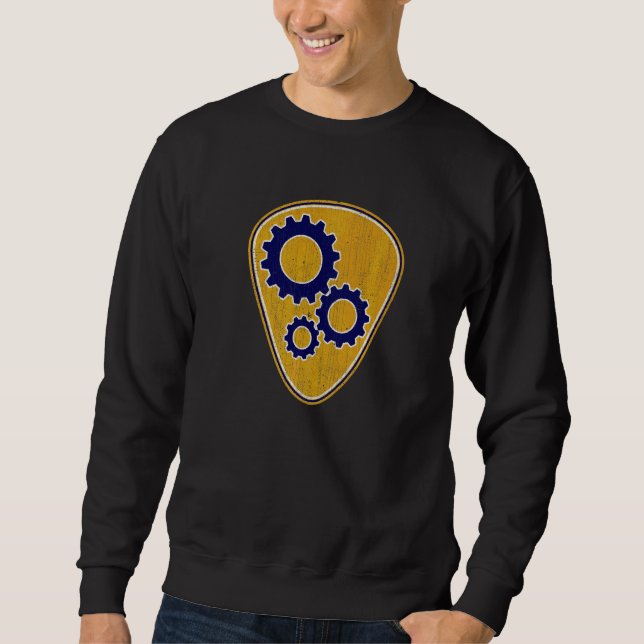 Guitar Pick Vintage For Mechanic Sweatshirt (Front)