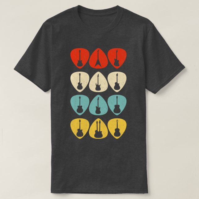 Guitar Pick Vintage T-Shirt (Design Front)