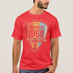 Guitar PickLegends Were Born In March 1968 Guitar T-Shirt