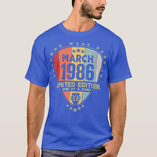 Guitar PickLegends Were Born In March 1986 Guitar T-Shirt
